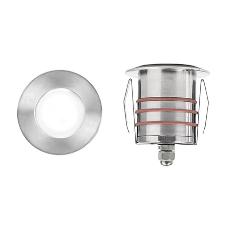 2021-30SS-WAC Lighting-12V 4W 1 LED Round Indicator Light-2.75 Inches Wide by 3.13 Inches High-Stainless Steel Finish