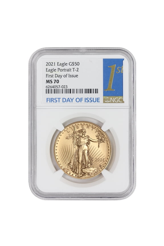 2021 $50 Gold Eagle T2 NGC MS70 First Day of Issue U.S. Mint U.S. Mint Coin
