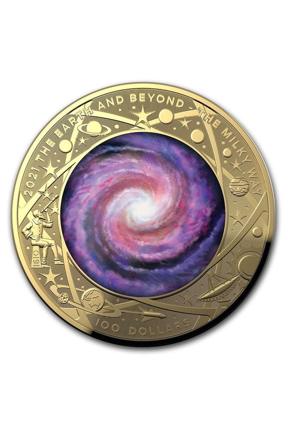 2021 AUS 1 oz Gold $100 Milky Way Domed Proof (w/Box & COA)
