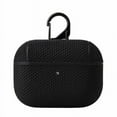 thumbnail image 1 of 2021 AirPods (3rd generation) Case [Canvas Pattern] - TECH CIRCLE Sturdy Simple Case Portable Lightweight Carrying Cover Scratch Resistant Protective Durable Holder Skin with Keychain (Black), 1 of 2