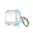 thumbnail image 1 of 2021 AirPods (3rd generation) Clear Case - TECH CIRCLE Hard Plastic Transparent Case Portable Lightweight Sturdy Carrying Cover Scratch Resistant Protective Rugged Holder Skin with Keychain (Skyblue), 1 of 6