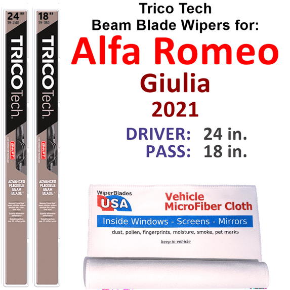 2021 Alfa Romeo Giulia Beam Blade Wipers (Set of 2)