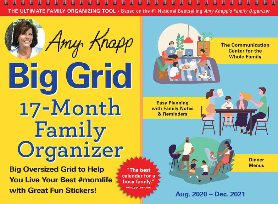 2021 Amy Knapp's Big Grid Family Organizer Wall Calendar: August 2020-December 2021 (Other) - image 1 of 1