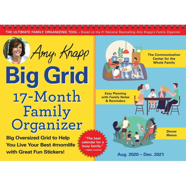 2021 Amy Knapp's Big Grid Family Organizer Wall Calendar: August 2020-December 2021 (Other)
