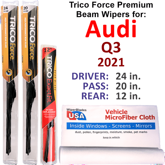 2021 Audi Q3 Performance Beam Wipers (Set of 3) w/Rear Wiper