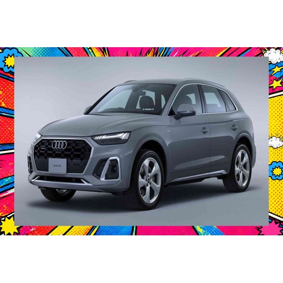 2021 Audi Q5 S Line JP - Pop Art Edition | 20x30 Inch Glossy Laminated Poster | Vibrant Colors & Stunning Detail Wall Art