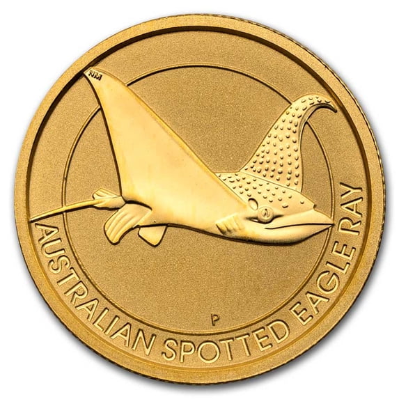 2021 Perth Mint Australia 1/4 oz Gold Spotted Eagle Ray BU Coin ...