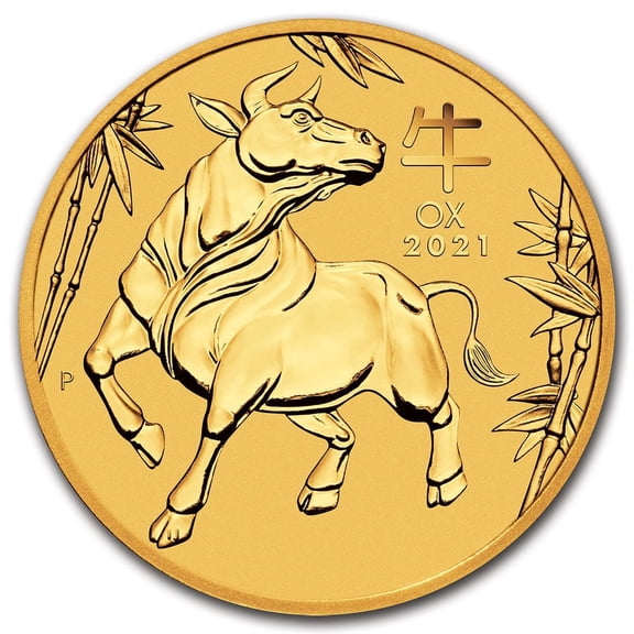 2021 Australia 1 oz Gold Lunar Ox BU (Series III)