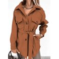 thumbnail image 1 of 2021 Autumn And Winter New  Fashion Solid Color Woolen Coat, 1 of 3