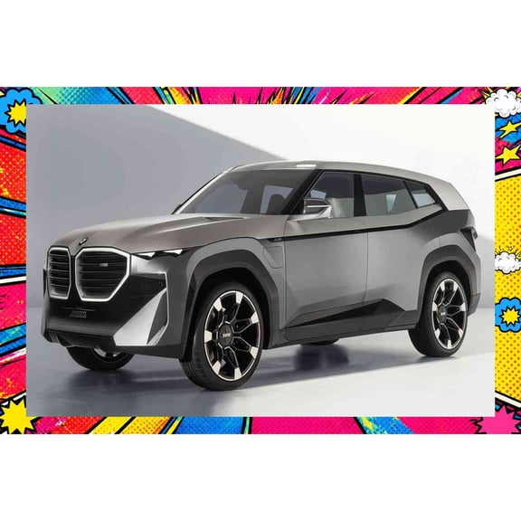 2021 BMW Concept XM - Pop Art Edition | 12x18 Inch Laminated Poster | Vibrant Colors & Stunning Detail Wall Art