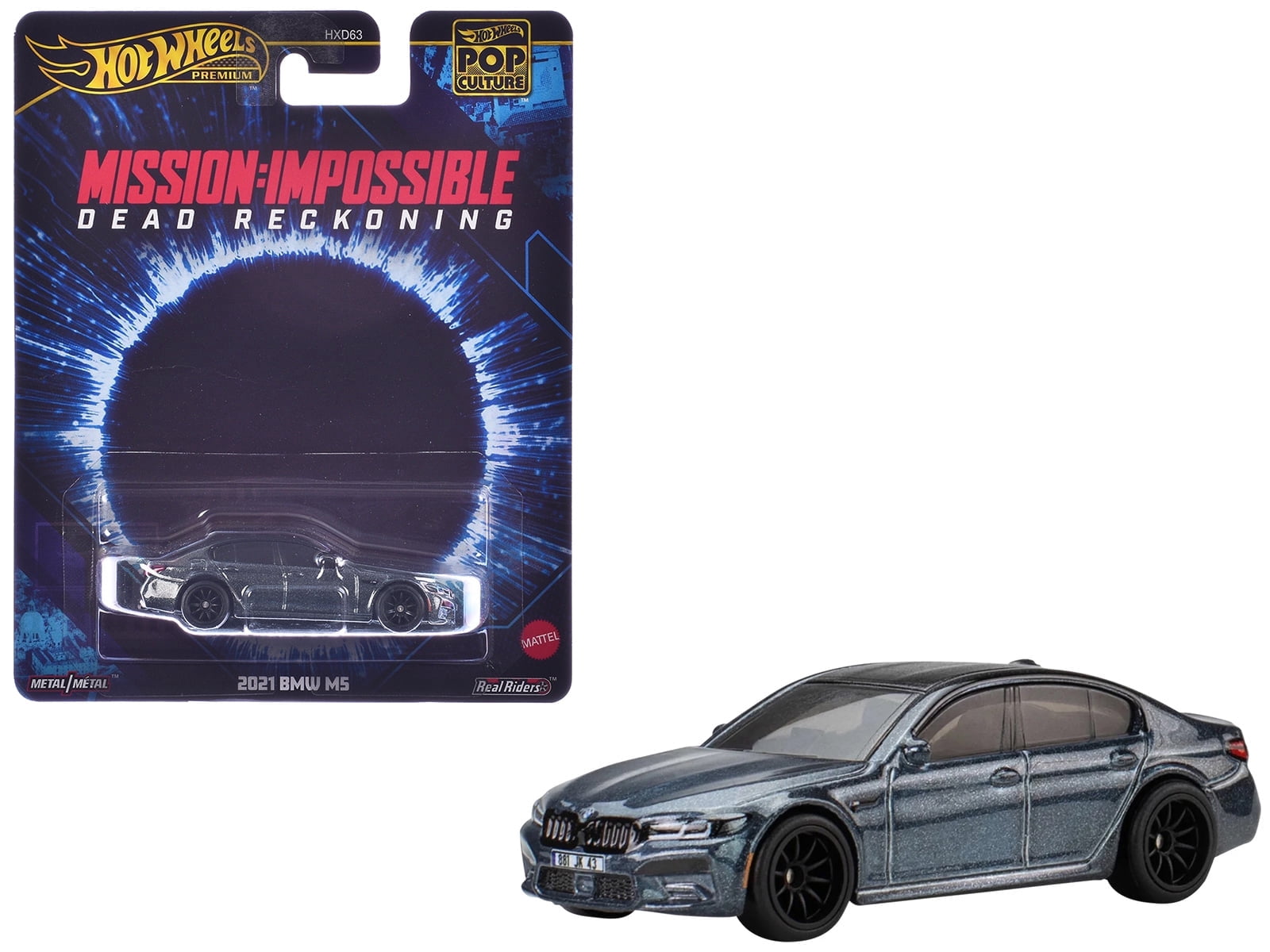 Hot Wheels Diecast Model Car 2021 BMW M5 Gray Metallic Mission