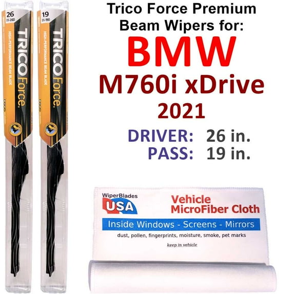 2021 BMW M760i xDrive Performance Beam Wipers (Set of 2)