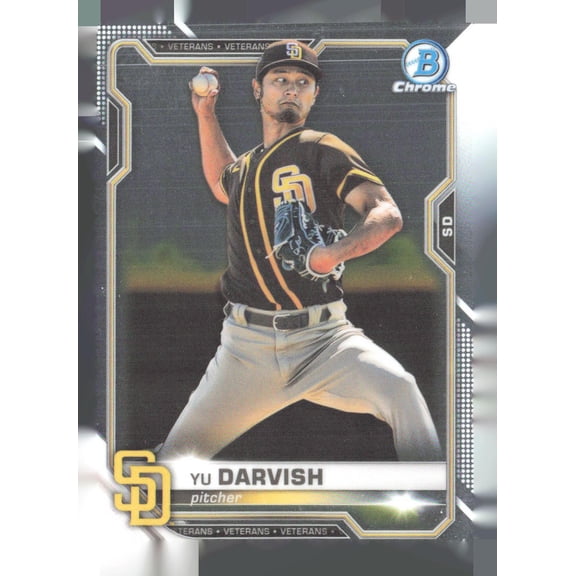 2021 Bowman Chrome Yu Darvish #16 San Diego Padres Baseball Card