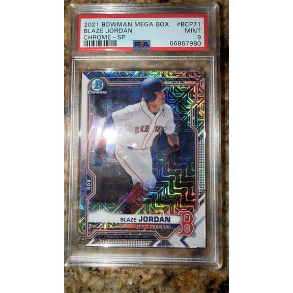 2021 Bowman Mega Box Chrome Blaze Jordan #BCP71 SP PSA 9