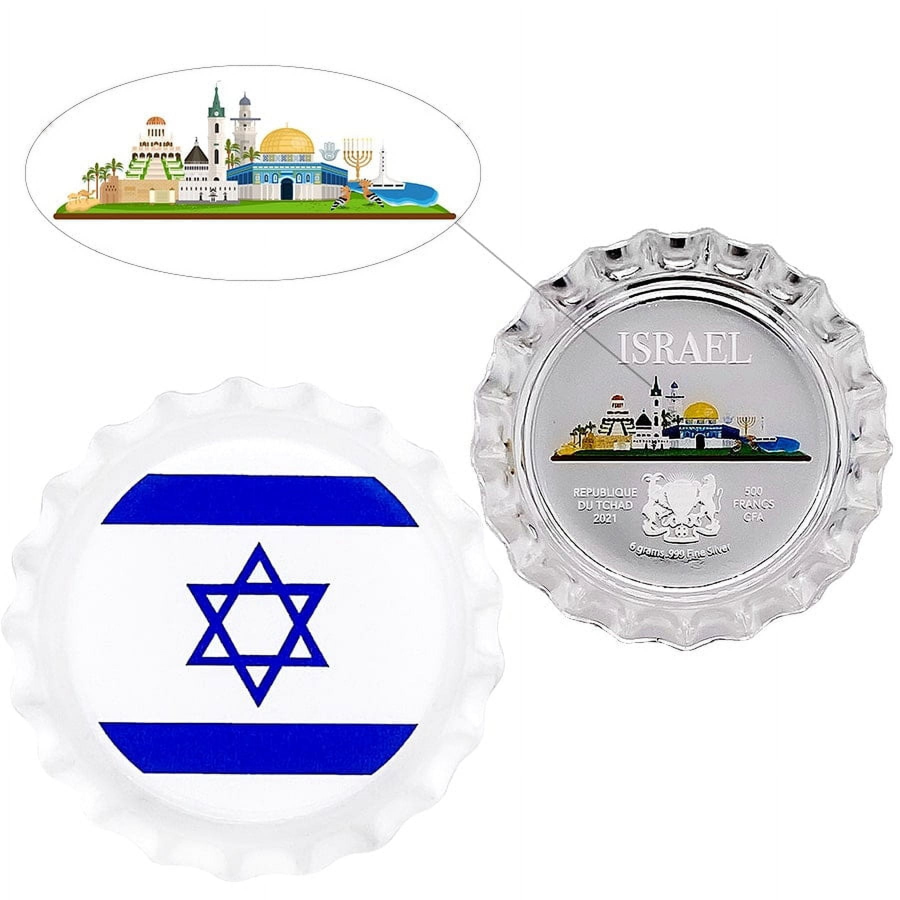 2021 Chad 6 Gram World Landmarks - Israel Bottle Cap Proof Silver