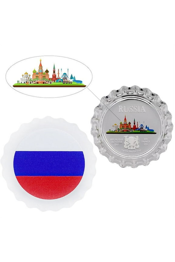 2021 Chad 6 Gram World Landmarks - Russia Bottle Cap Proof Silver Coin .999 Fine (in Cap)