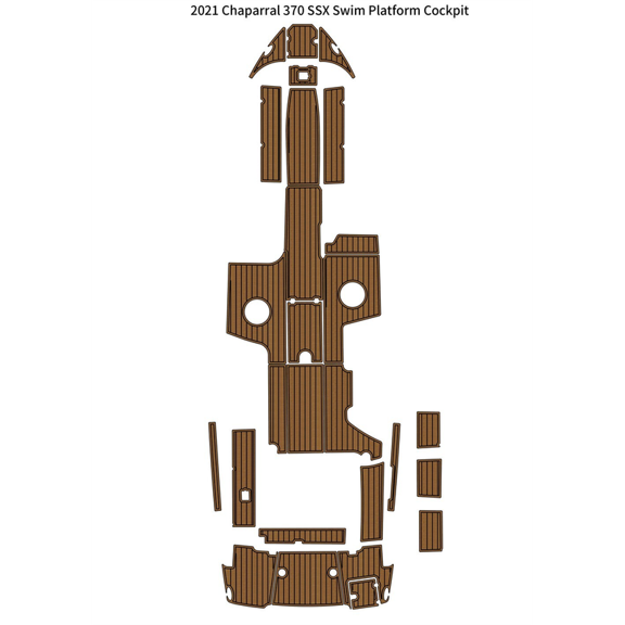 2021 Chaparral 370 SSX Swim Platform Cockpit Pad Boat EVA Foam Teak Deck Floor