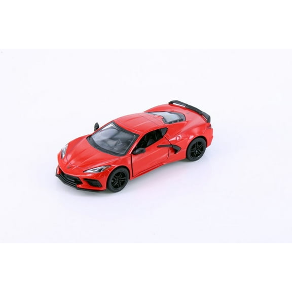 2021 Chevy Corvette, Red - Kinsmart 5432D - 1/36 scale Diecast Model Toy Car
