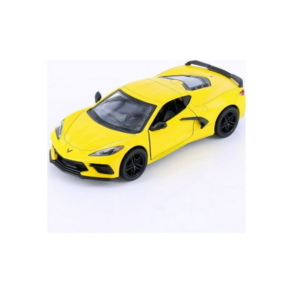 2021 Chevy Corvette, Yellow - Kinsmart 5432D - 1/36 scale Diecast Model Toy Car
