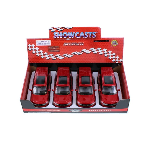 2021 Chevy Tahoe, Red - Showcasts 37533 - 1/26 Scale Set of 4 Diecast Model Cars