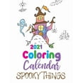 thumbnail image 1 of 2021 Coloring Calendar Spooky Things, (Paperback), 1 of 1