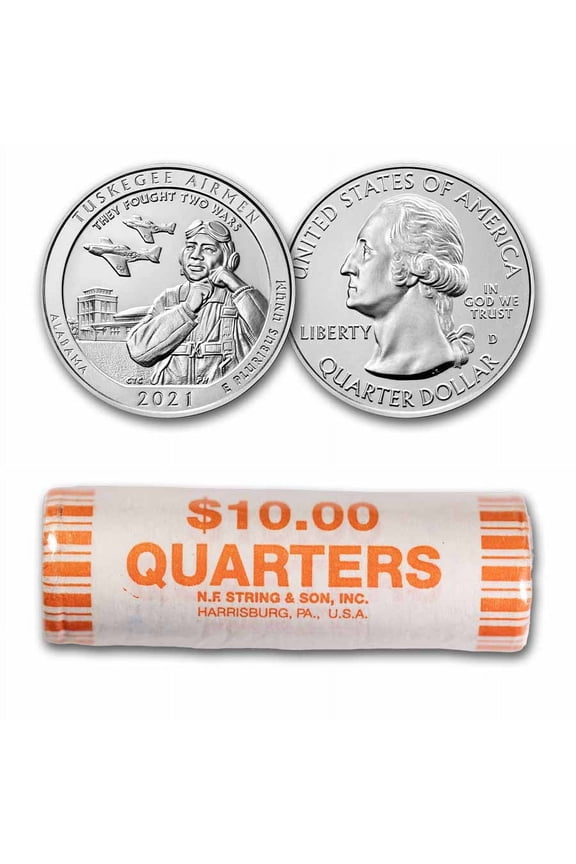 2021-D ATB Quarter Tuskegee Airmen National Historic 40 Coin Roll