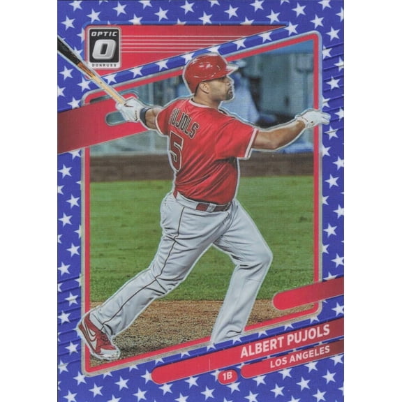 2021 DONRUSS OPTIC SPIRIT OF 76 #105 ALBERT PUJOLS 5/76 JERSEY MATCH LOS ANGELES ANGELS