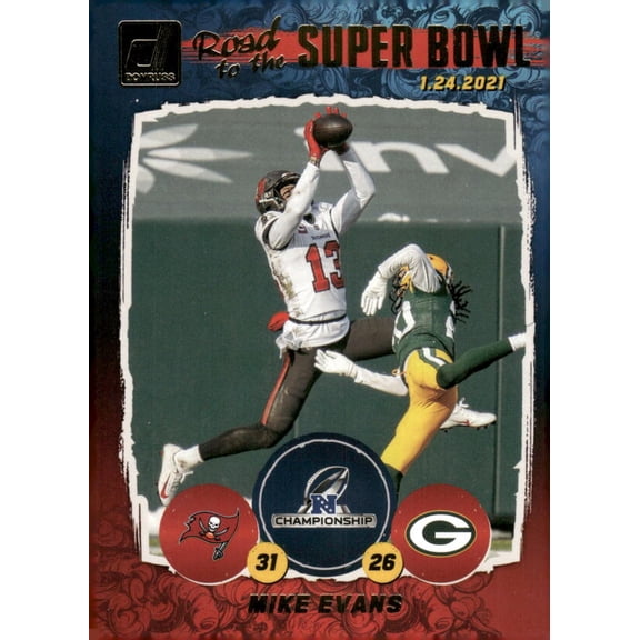 2021 DONRUSS ROAD TO THE SUPER BOWL CONFERENCE CHAMPIONSHIP #1 MIKE EVANS TAMPA BAY BUCCANEERS