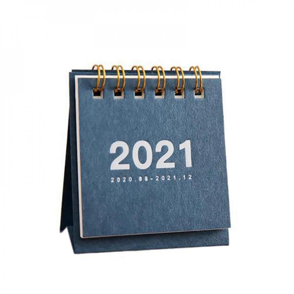 2021 Desk Calendar Mini Desktop Standing Flip Monthly Calendar for