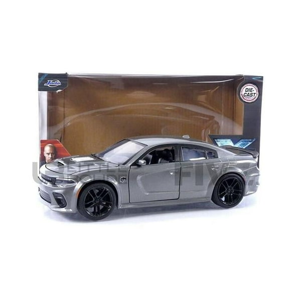 2021 Dodge Charger SRT Hellcat Metallic Fast X 2023 Movie Fast & Furious Series 1-24 Diecast Model Car, Gray