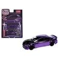 thumbnail image 1 of 2021 Dodge Charger SRT Hellcat Redeye Purple Chrome with Black Hood Limited Edition 1/64 Diecast Model car by Auto World, 1 of 3