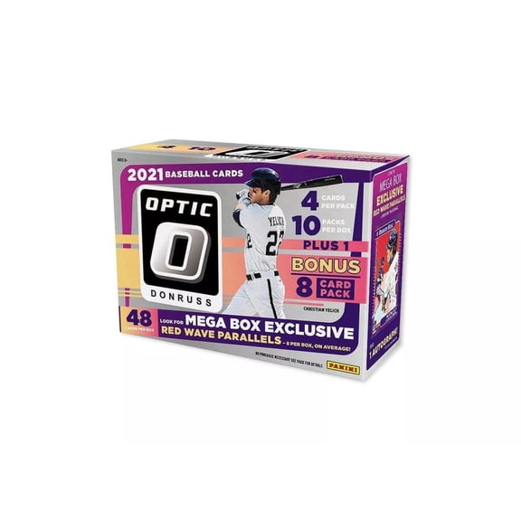2021 Donruss Optic Baseball Factory Sealed Mega Box 11 Packs 48 Cards 1 Auto