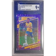 2021 Donruss Road To Qatar Neymar JR. #18 Optic Purple Velocity Prizm SGC 9
