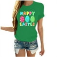 thumbnail image 1 of 2021 Easter Eggs Happy Easter Print Men and Women Loose Plus Size Short Sleeves, 1 of 7