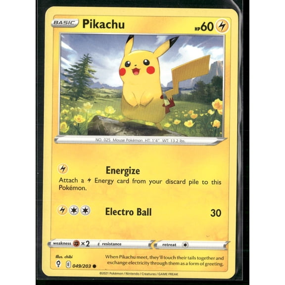 2021 Evolving Skies Pikachu #49/203