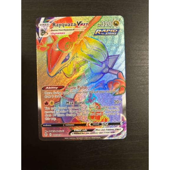 2021 Evolving Skies Rayquaza VMAX Secret Rare HR Holo 217/203 English Trading Card
