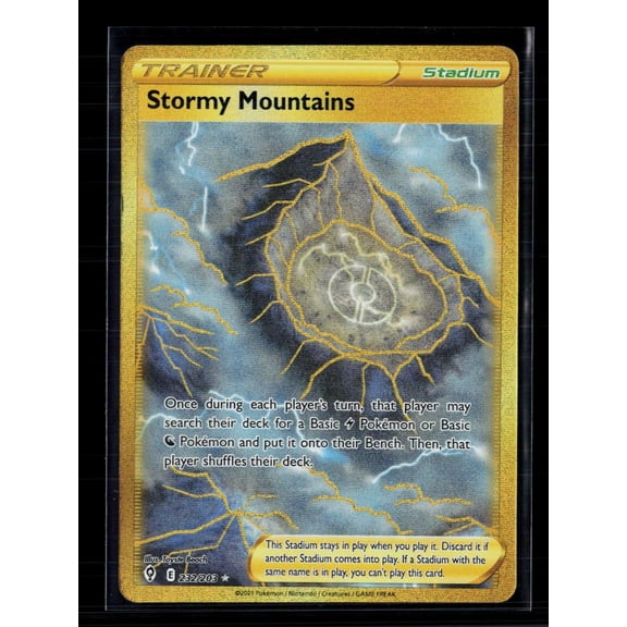 2021 Evolving Skies Stormy Mountains Gold Secret Rare UR #232/203 English Pokmon Card