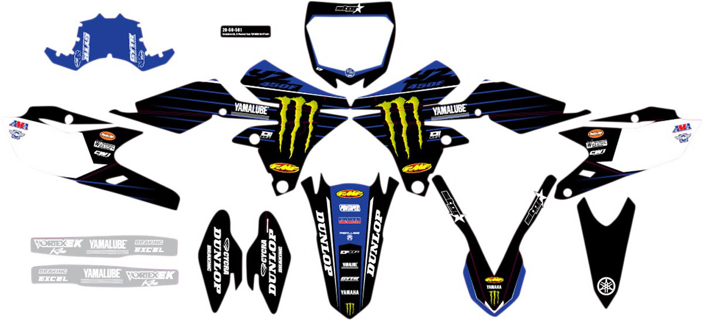 2021 factory yamaha complete graphics kit white walmart
