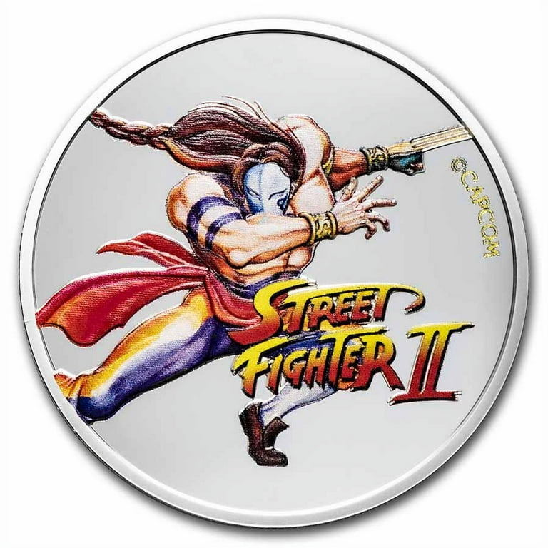 2021 Fiji Colorized Street Fighter II Vega Silver Coin (BU)