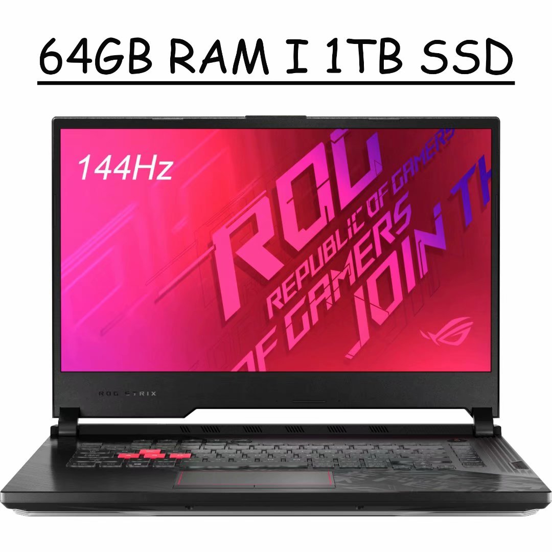 2021 Flagship ASUS ROG Strix G15 15 Gaming Laptop 15.6" FHD 144Hz Display Intel Hexa-Core i7-10750H 64GB DDR4 1TB SSD NVIDIA GTX 1650 Ti 4GB Backlit Keyboard WIFI USB-C Win 10 - image 1 of 1
