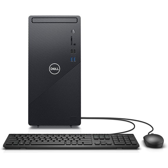 2021 Flagship Dell Inspiron 3880 Desktop Computer 10th Gen Intel Quad-Core i3-10100 (Beats i5-8400) 12GB DDR4 256GB SSD 1TB HDD NO-DVD Intel UHD Graphics 630 Keyboard Mouse Win 10