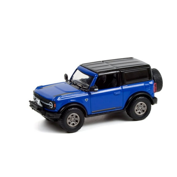 2021 Ford Bronco 2-Door VIN #001 (Lot #3008), Lightning Blue - Greenlight 37240/48 - 1/64 scale Diecast Model Toy Car
