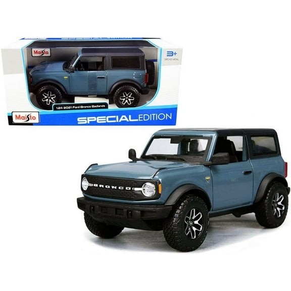 2021 Ford Bronco, Badlands Blue - Maisto 31530BU - 1/24 scale Diecast Model Toy Car