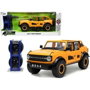2021 Ford Bronco Orange Metallic with Extra Wheels "Just Trucks" Series 1 24 Diecast Model Car by Jada