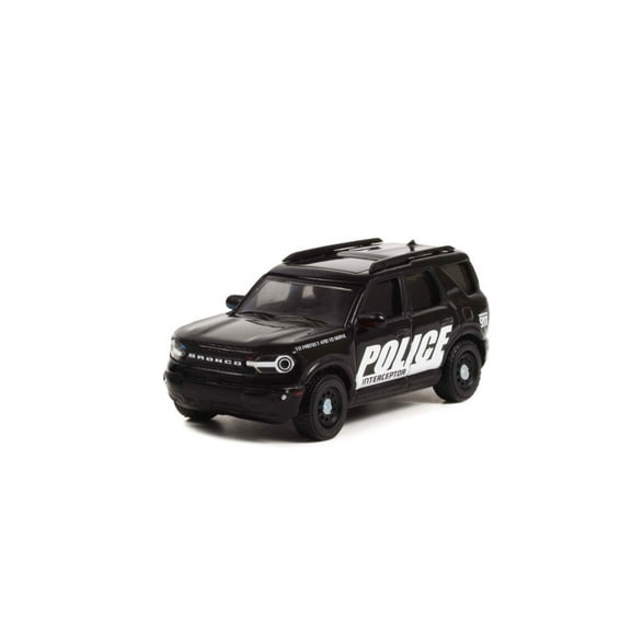 2021 Ford Bronco Sport - Police Interceptor, Black - Greenlight 30339 - 1/64 scale Diecast Car
