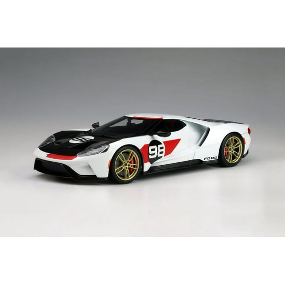 2021 Ford GT #98 1966 Daytona 24 Hours Heritage Edition, White - GT Spirit US037 - 1/18 scale Resin Model Toy Car
