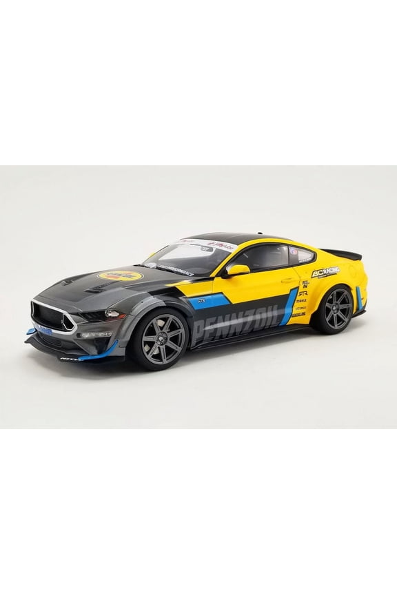 2021 Ford Mustang RTR Spec 5 Widebody, Black/Yellow - GT Spirit US056 - 1/18 scale Resin Car