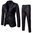 2021 Foreign Trade Autumn New Men‘s Bright Face Dark Pattern Suit