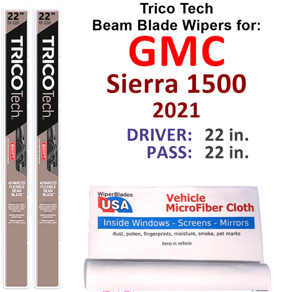 2021 GMC Sierra 1500 Beam Blade Wipers (Set of 2)