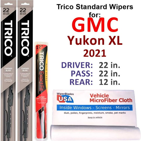 2021 GMC Yukon XL Wiper Blades (Set of 3) w/Rear Wiper